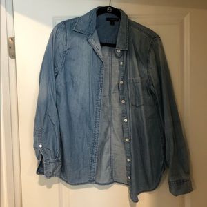 J.Crew chambray denim button down shirt nwot